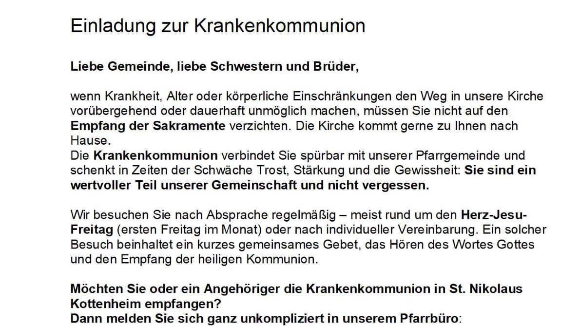 Einladung zur Krankenkommunion Kottenheim-4.9.26-1
