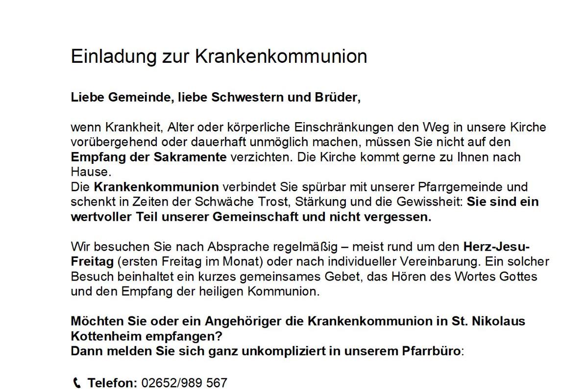 Einladung zur Krankenkommunion Kottenheim-4.9.26-1
